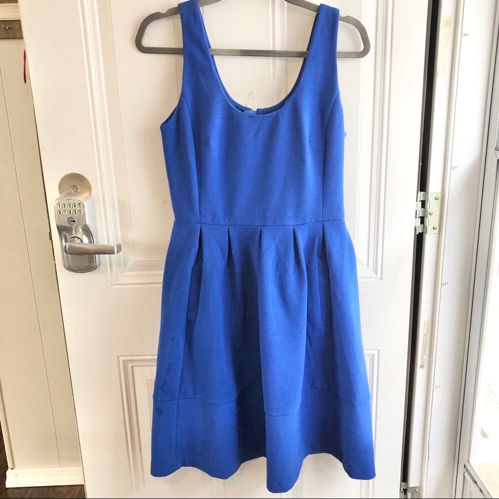Banana Republic French blue sleeveless dress. Size 10. New, with tags.